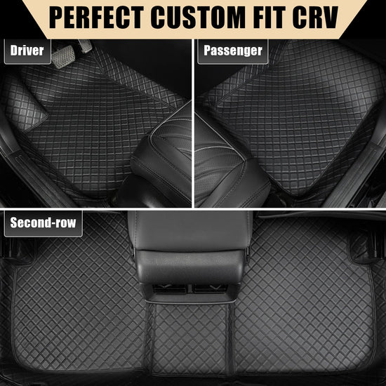 Vehicle mat — EKR custom floor mats for Honda CRV 2023-2026, leather