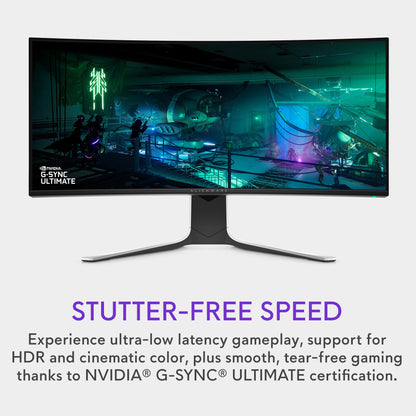 Alienware AW3423DW monitor — curved 34.18 inch Quantum Dot-OLED display at 175Hz