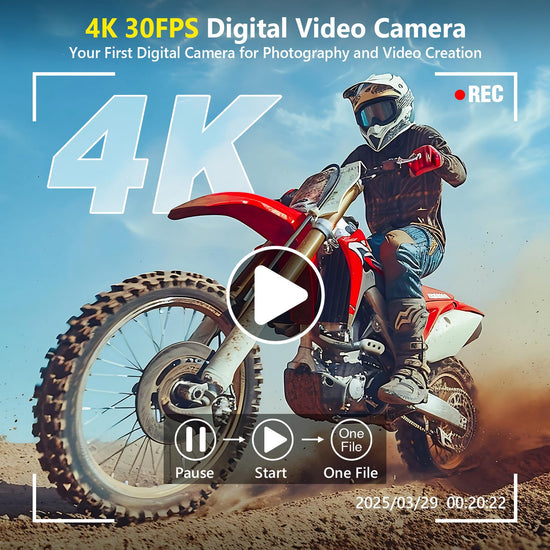 Digital camera — 64MP autofocus vlogging camera with flip screen and 16X zoom