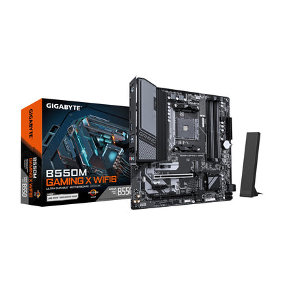 GIGABYTE B550 Eagle WIFI6 motherboard — supports AMD AM4 Ryzen processors and PCIe 4.0