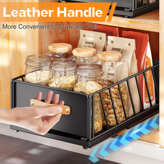 Kitstorack pull out cabinet organizer — fixed with adhesive nano film