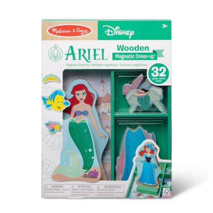 Melissa & Doug Disney Princess Ariel magnetic dress-up wooden doll set