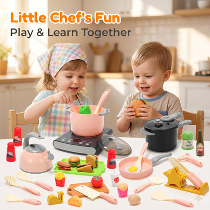Pretend play toy — Cute Stone kids cooking set