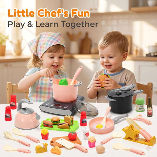 Pretend play toy — Cute Stone kids cooking set