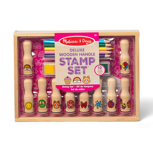 Melissa & Doug Deluxe Happy Handle Stamp Set - Fun stamp set for creative play