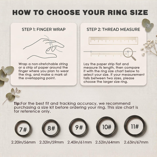 CEVSTHO Smart Ring Fitness Tracker, Heart Rate&Sleep Tracker with SpO2
