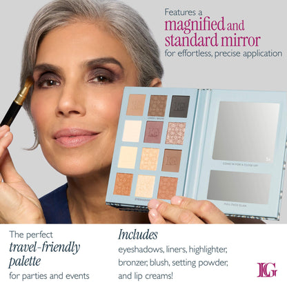 LAURA GELLER NEW YORK full face travel makeup palette with eyeshadows and more