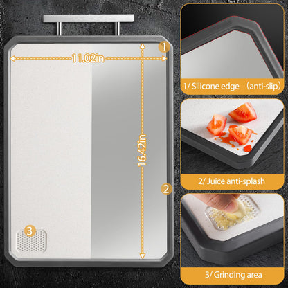Cutting board — Double sided non-slip design with juice groove and mesh