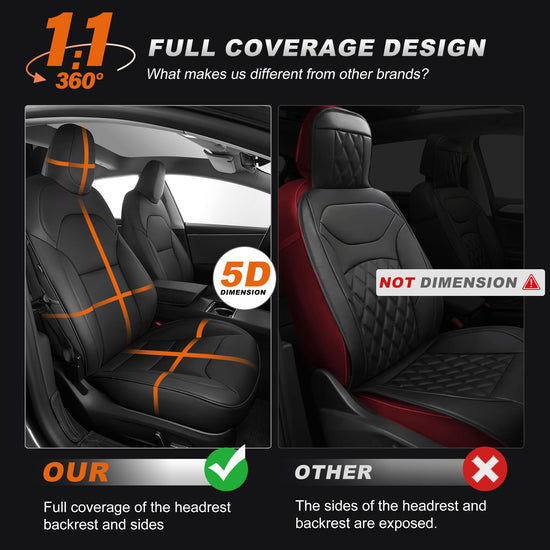 AOMSAZTO vehicle seat cover - Black full set for Tesla Model 3 2024 2025 (not for performance) with armrest cover