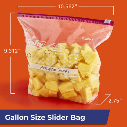 Hefty storage bags — gallon size, 120 count