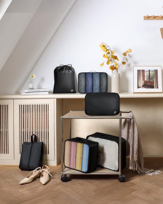 HOTOR packing cubes - lightweight and water-resistant suitcase organizers set