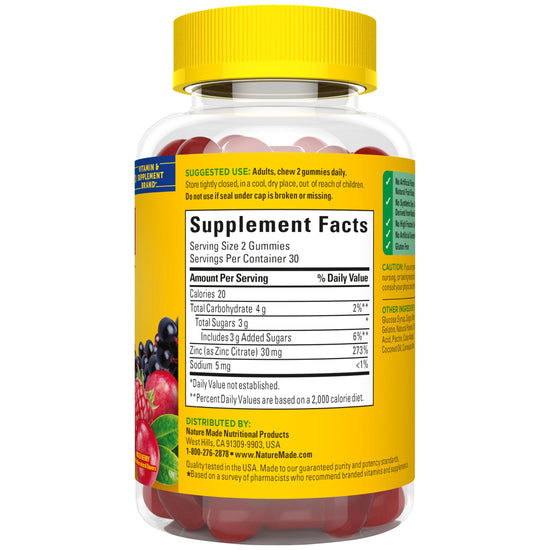 Nature Made zinc 30 mg - mineral supplement with immune support benefitsNature Made zinc 30 mg - mineral supplement with immune support benefits.