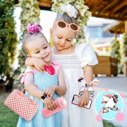 Oisacirg pretend play toy purse with 32 pieces for little girls