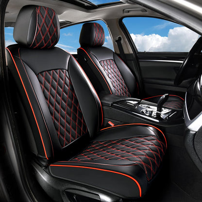 Huidasource vehicle seat covers - leather front seat cover with side stretch fabric