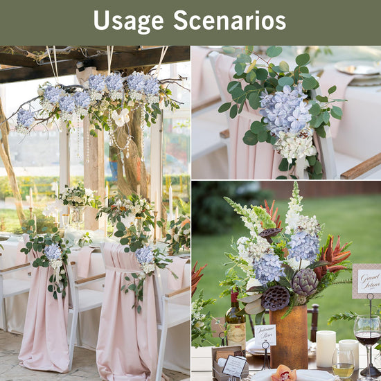 Ttranewsoo artificial hydrangea flowers for home and wedding decor, 8 pieces