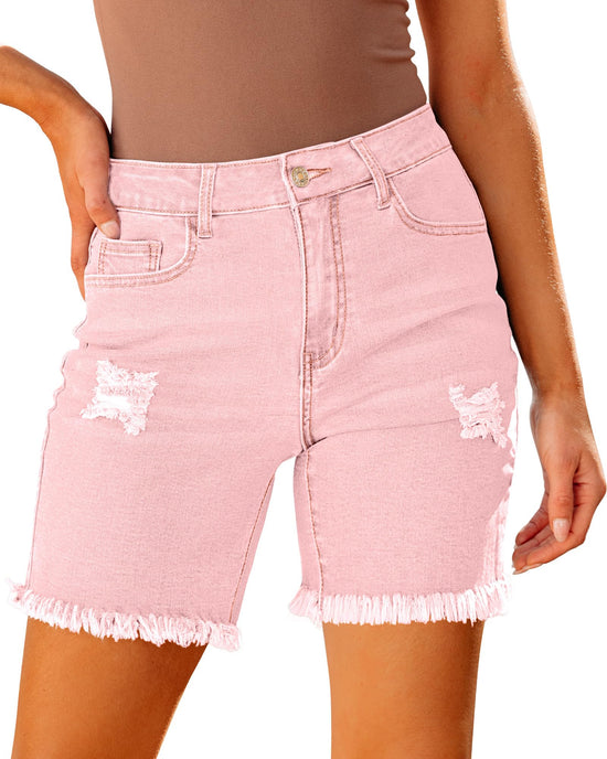 luvamia high waisted distressed denim shorts for women