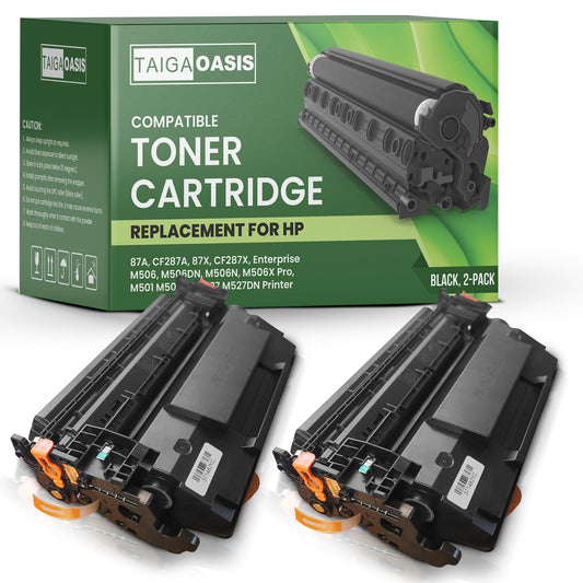 Premium Toner Cartridge 87A CF287A / 87X CF287X - Compatible for HP M506, M501, M527 Series Printers | Printer Cartridge & Toner Cartridge with Reliable Performance - Pack of 2