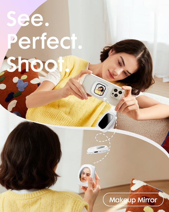 Yatao Mini Selfie Monitor Screen for iPhone, Plug & Play with Mirror