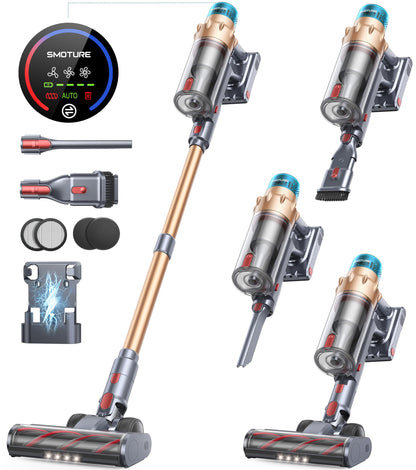 Cordless vacuum cleaner — 650W power with 70 mins runtime and removable battery