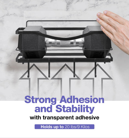 KINCMAX caddy — Rustproof SUS304 stainless steel wall mount with hooks