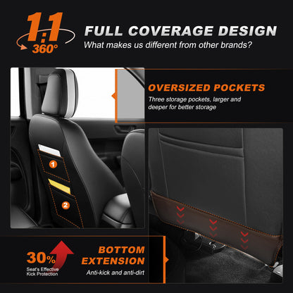 AOMSAZTO vehicle seat cover — Custom fit faux leather waterproof for Ford Maverick 2022-2026