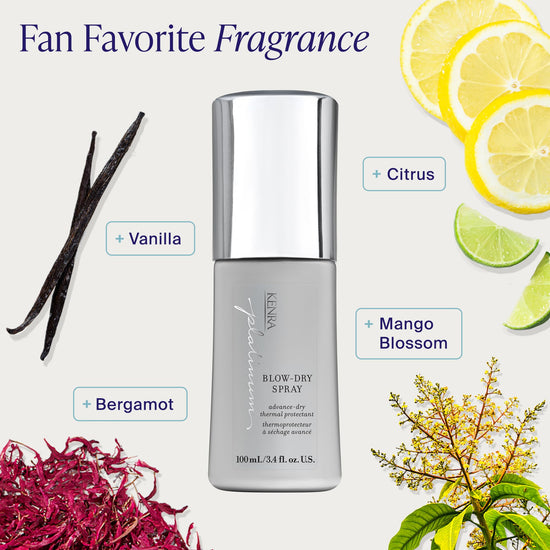 Kenra Platinum Blow-Dry Spray — time-saving heat protectant for medium to coarse hair.