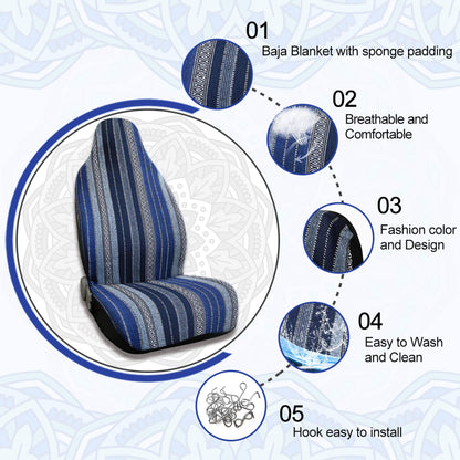 uxcell universal baja seat cover - durable bucket seat cover in navy blue