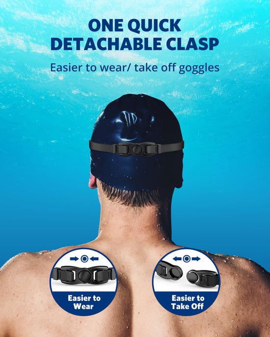 Aegend swim goggles - No leaking, anti-fog, UV protection, mirrored design for adults.
