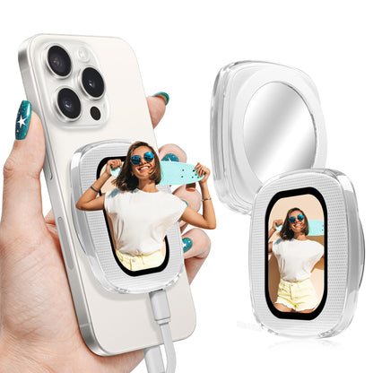 Yatao Mini Selfie Monitor Screen for iPhone, Plug & Play with Mirror