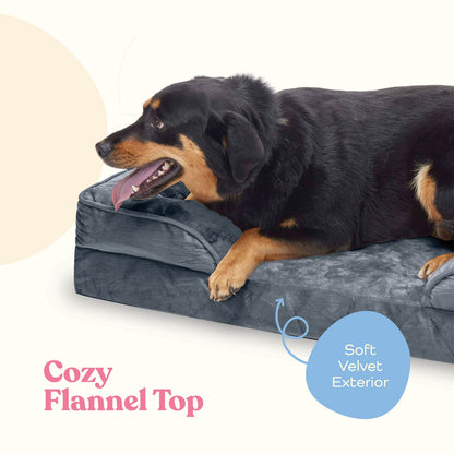 Pet bed mat — Ultra comfortable for large dogs with extra neck support