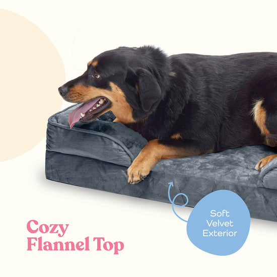 Pet bed mat — Ultra comfortable for large dogs with extra neck support