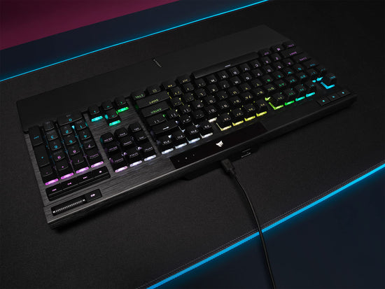 Corsair K70 RGB mechanical keyboard — USB passthrough and media controls