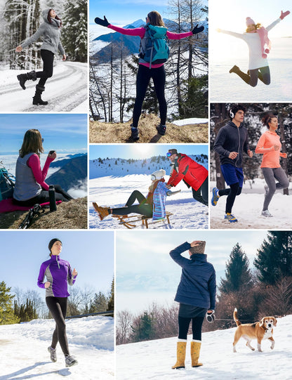 Ewedoos fleece lined leggings with pockets for women