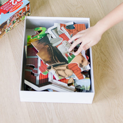 Melissa & Doug puzzle — barn shaped floor design