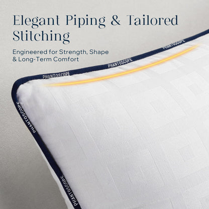 Phantoscope 18x18 Pillow Inserts - Throw Pillow Inserts with 100% Cotton Jacquard Cover - 18 Inch Bed and Couch Pillows Square Form Throw Pillows, Pack of 2