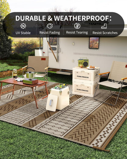 Outdoor rug - waterproof and reversible for indoor and outdoor use