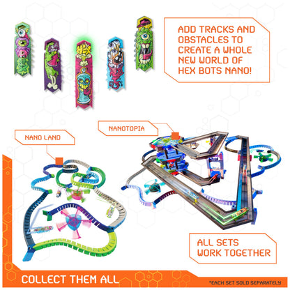 HEX BOTS Nano 5 pack - Mini robot toy with vibration technology for kids and cats 3 and up
