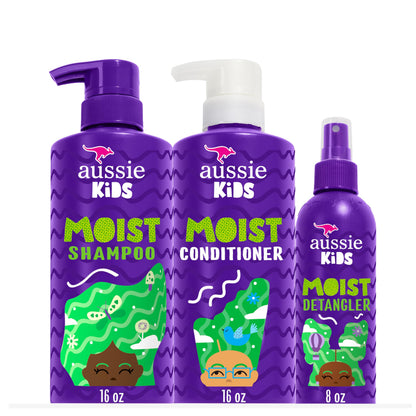 Aussie Kids hair care bundle set - shampoo, conditioner and detangler spray