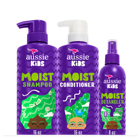 Aussie Kids hair care bundle set - shampoo, conditioner and detangler spray