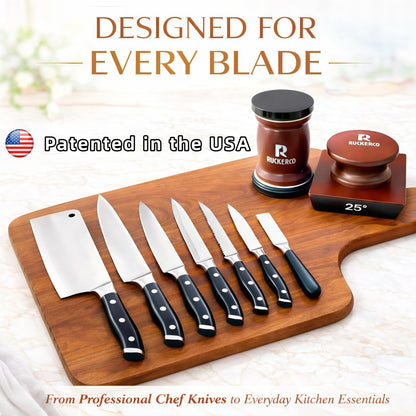 The Original Patented Knife Sharpener Kit, 4 Replaceable Ceramic Grinding Discs,Rolling Knife Sharpener 15& 20& 12& 25 Inclination Angles, Mother's Day, Father's Day,Birthday Give to You Love Most