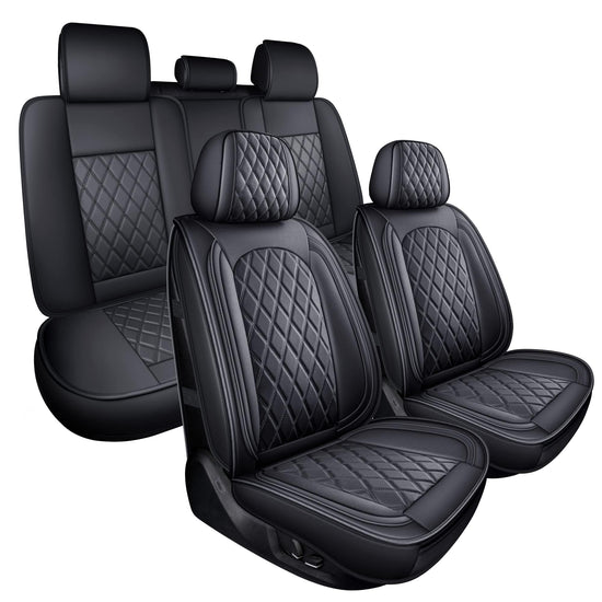 MIROZO vehicle seat cover — waterproof black seat protector for most cars, trucks and SUVs