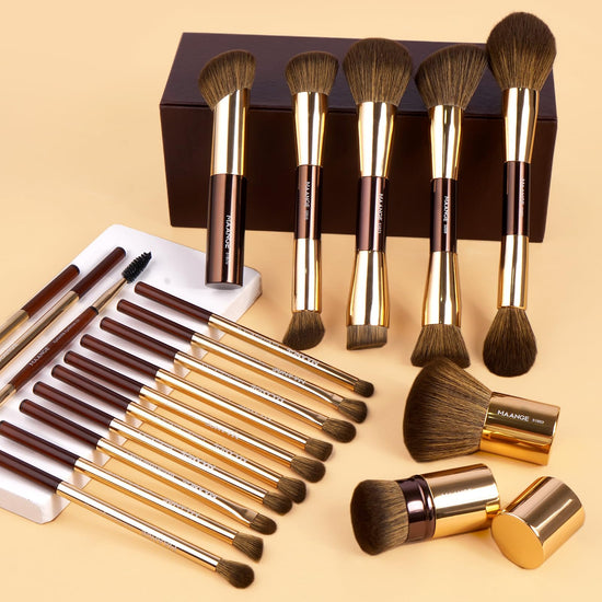 MAANGE cosmetic brush set — 20 double-end brushes with gift box for blending