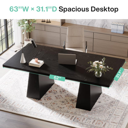 Tribesigns 63-inch desk with executive design and ample workspace.