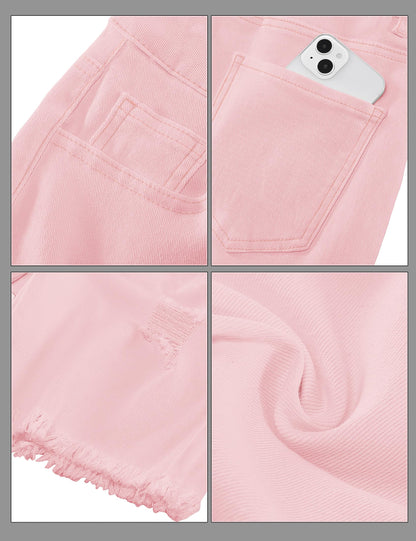 luvamia high waisted distressed denim shorts for women