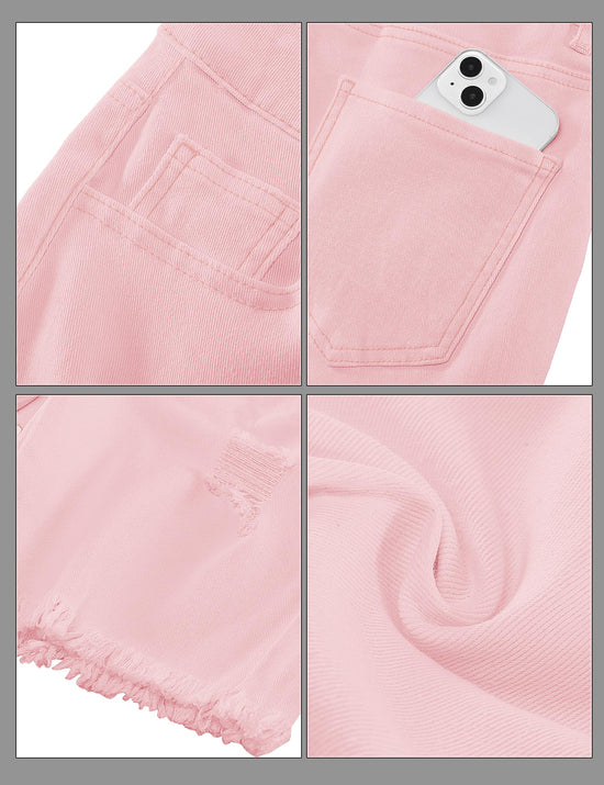 luvamia high waisted distressed denim shorts for women