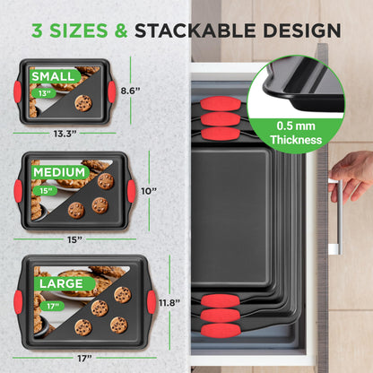 NutriChef bakeware set — non-stick kitchen oven pans