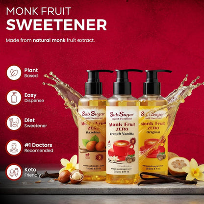 SubSugar hazelnut liquid sweetener — sugar free and keto friendly