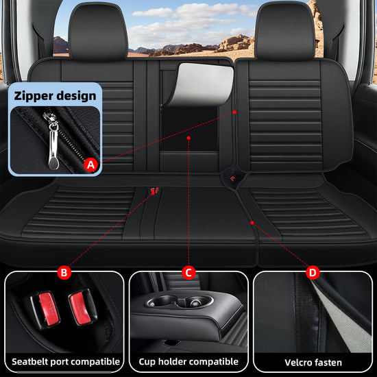 AOMSAZTO vehicle seat cover — Custom fit waterproof faux leather for Nissan Frontier 2009-2026