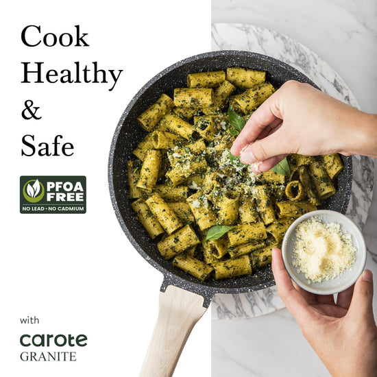 CAROTE cookware set — nonstick design for easy cooking and cleaning