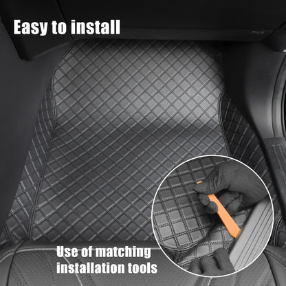 Vehicle mat — EKR leatherette floor mats for Toyota CHR 2017-2023